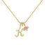 "Amelie" Cursive Letter Charm Necklace