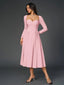 "Vienna" Long Sleeve Off-Shoulder Midi Dress