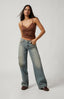 Kira Wide-Leg Vintage Wash Jeans