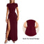 "Velise" Ruched High-Slit Maxi Dress