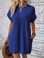 Aurelia | Round Neck Short Sleeve Mini Dress