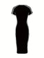 Clyvera | V-Neck Stripe Dress