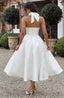 Effie | Plunge Halter Midi Dress