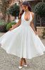 Effie | Plunge Halter Midi Dress