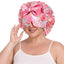 Oversized Satin Shower Cap Bonnet