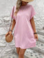 Aurelia | Round Neck Short Sleeve Mini Dress