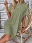 Aurelia | Round Neck Short Sleeve Mini Dress