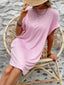 Aurelia | Round Neck Short Sleeve Mini Dress