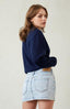 Isla | High-Waisted Light Wash Denim Mini Skirt