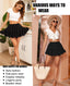 Romi | Ruffle Hem Mini Skirt with Double Layer