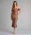 "Aria" Off-Shoulder Bodycon Dress
