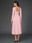 "Vienna" Long Sleeve Off-Shoulder Midi Dress