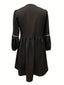 Solivra | Tribal Print Notched Neck Dress