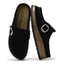 "Bruno" Suede Buckle Clogs