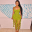 "Cirelia" Fringe Halter Maxi Dress