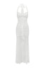 Elvorya | Espresso Mesh Maxi Dress