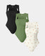 The "Stef" Ribbed Bodysuit Trio