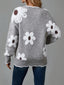 THEA | ELEGANT V-NECK FLORAL SWEATER