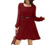 Zovira | Ribbed Knit Long Sleeve Sweater Dress