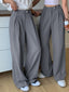 "Kade" Soft Tailored Wide-Leg Pants