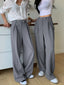 "Kade" Soft Tailored Wide-Leg Pants