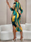 "Orivelle" Tie-Dye Bodycon Midi