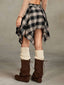 Rebelyn | Asymmetrical Plaid Festival Skirt