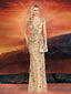 "Zyrelle" Beaded Lace Evening Gown