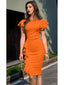 💃 “Lillian” Ruffle Midi Dress