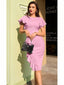 💃 “Lillian” Ruffle Midi Dress