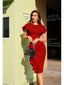 💃 “Lillian” Ruffle Midi Dress