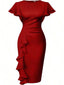 💃 “Lillian” Ruffle Midi Dress