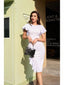💃 “Lillian” Ruffle Midi Dress