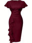 💃 “Lillian” Ruffle Midi Dress