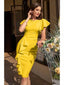 💃 “Lillian” Ruffle Midi Dress