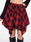 Rebelyn | Asymmetrical Plaid Festival Skirt