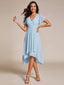 "Grace" Flutter Sleeve High-Low Dress