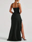 “Vera” Satin Slit Gown