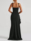 “Vera” Satin Slit Gown
