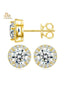 "Nova" Moissanite Halo Studs