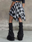 Rebelyn | Asymmetrical Plaid Festival Skirt