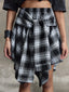 Rebelyn | Asymmetrical Plaid Festival Skirt