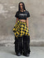 Rebelyn | Asymmetrical Plaid Festival Skirt