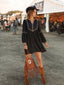 Solivra | Tribal Print Notched Neck Dress