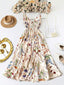 "Meadow Muse" Floral Satin Maxi Dress