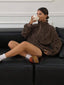 "Roam Free" Oversized Leopard 1/2 Zip Pullover