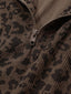 "Roam Free" Oversized Leopard 1/2 Zip Pullover