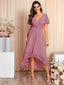 "Grace" Flutter Sleeve High-Low Dress