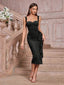 "Gia" Sculpted Midi Dress