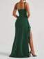 “Vera” Satin Slit Gown